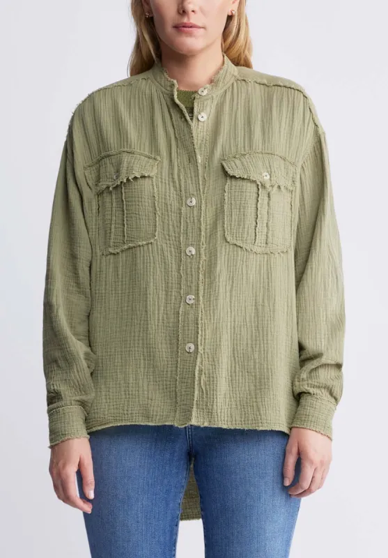 Taylee Women’s Oversized Blouse in Olive Green - WT0089P sold by Buffalo Jeans