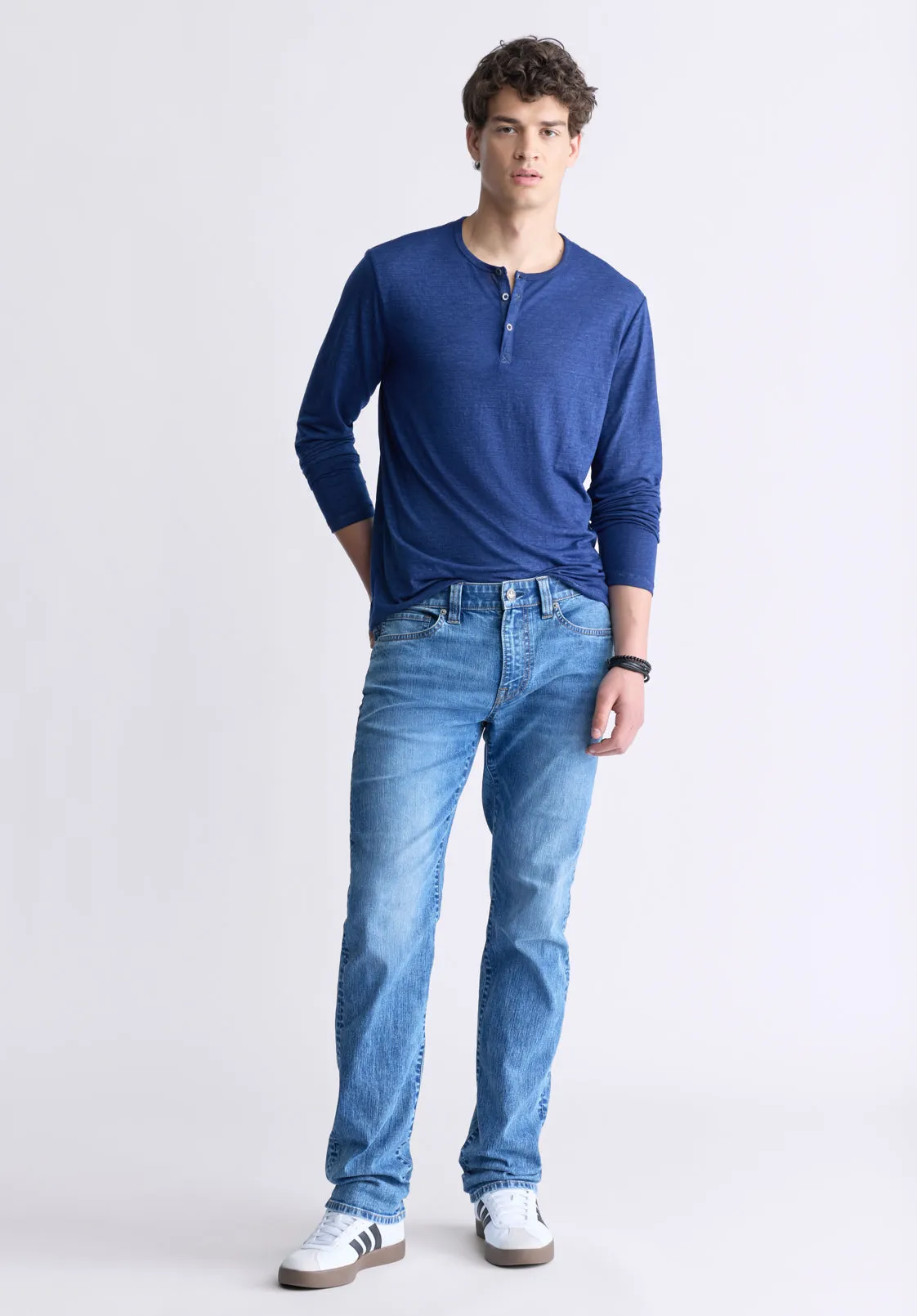 Straight Six Men's Jeans, Contrasted Indigo - BM26028 sold by Buffalo Jeans product image thumbnail 4