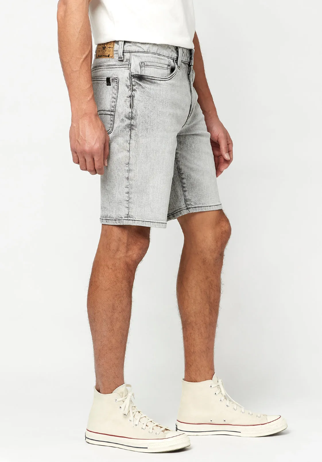 Relaxed Straight Dean Acid Creased Grey Shorts - BM22773 sold by Buffalo Jeans product image thumbnail 3