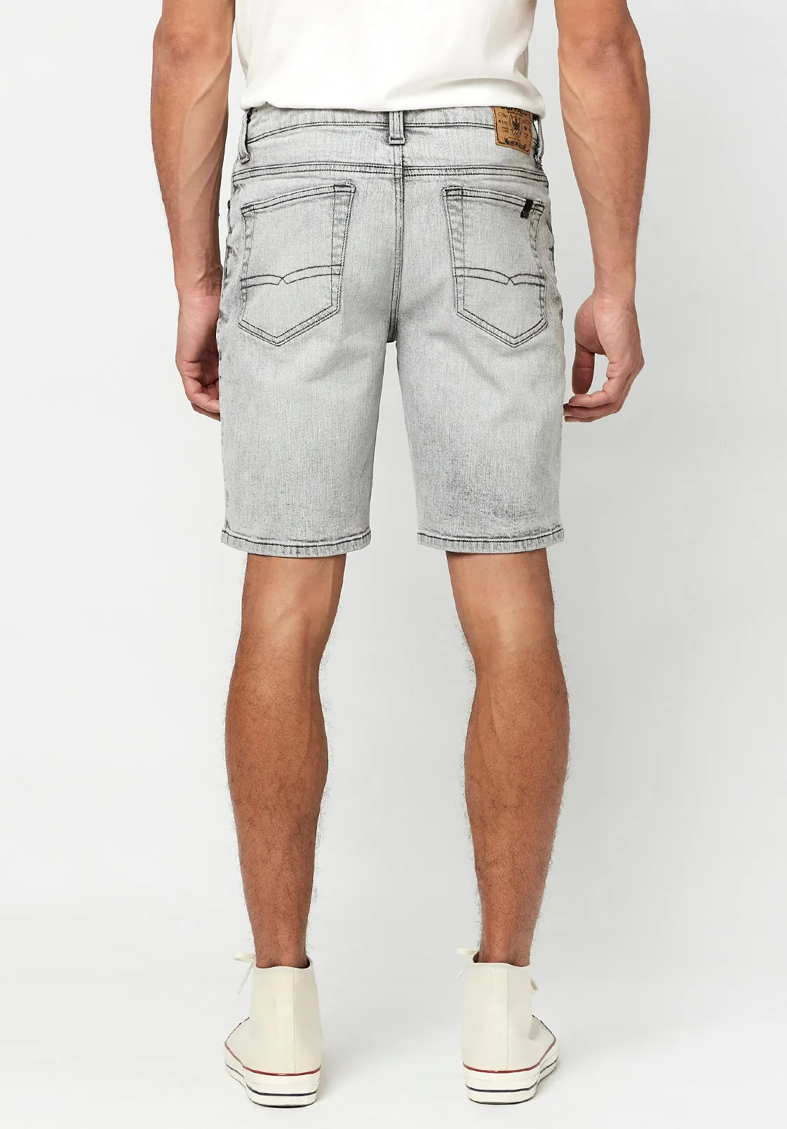 Relaxed Straight Dean Acid Creased Grey Shorts - BM22773 sold by Buffalo Jeans product image thumbnail 2