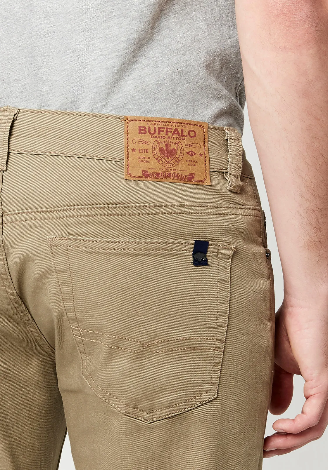 Straight Six Men's Twill Pants in Tan - BM16083 sold by Buffalo Jeans product image thumbnail 4