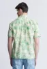 Suresh Men's Short Sleeve Camp Shirt, Beige with Green Print - BM24293 sold by Buffalo Jeans