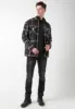 Sandis Fleece Shacket in Black Plaid - BPM14426 sold by Buffalo Jeans