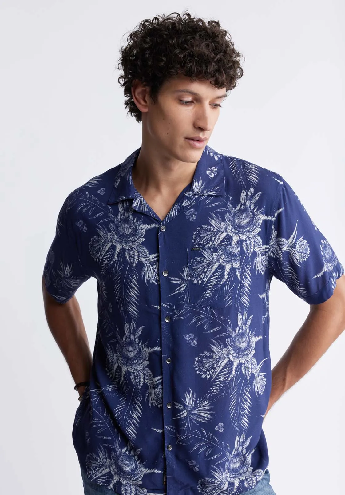 Sidny Men's Short-Sleeve Printed Shirt in Blue Depths - BM24287 sold by Buffalo Jeans product image thumbnail 2