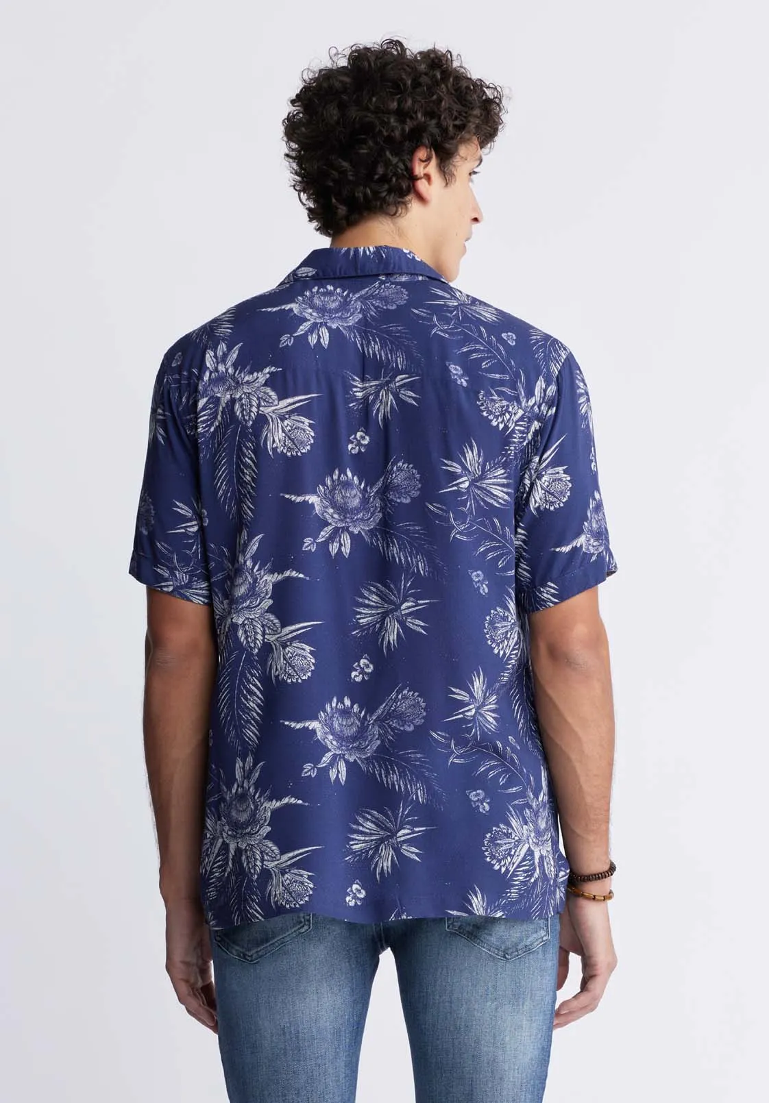 Sidny Men's Short-Sleeve Printed Shirt in Blue Depths - BM24287 sold by Buffalo Jeans product image thumbnail 4