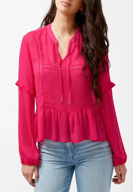 Gail Women's Long Sleeve Blouse, Fuchsia - WT0663P sold by Buffalo Jeans