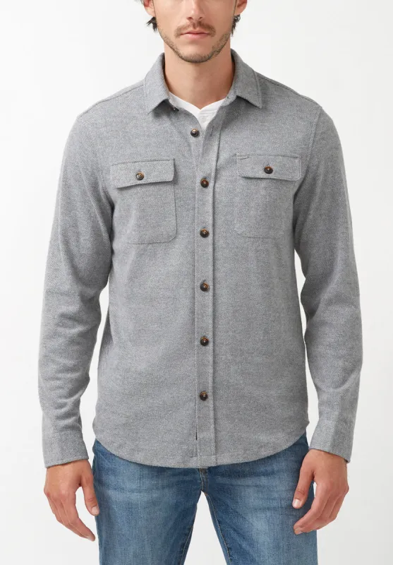 Sigge Men's Blanket Shirt in Grey - BM24307 made by Buffalo David Bitton