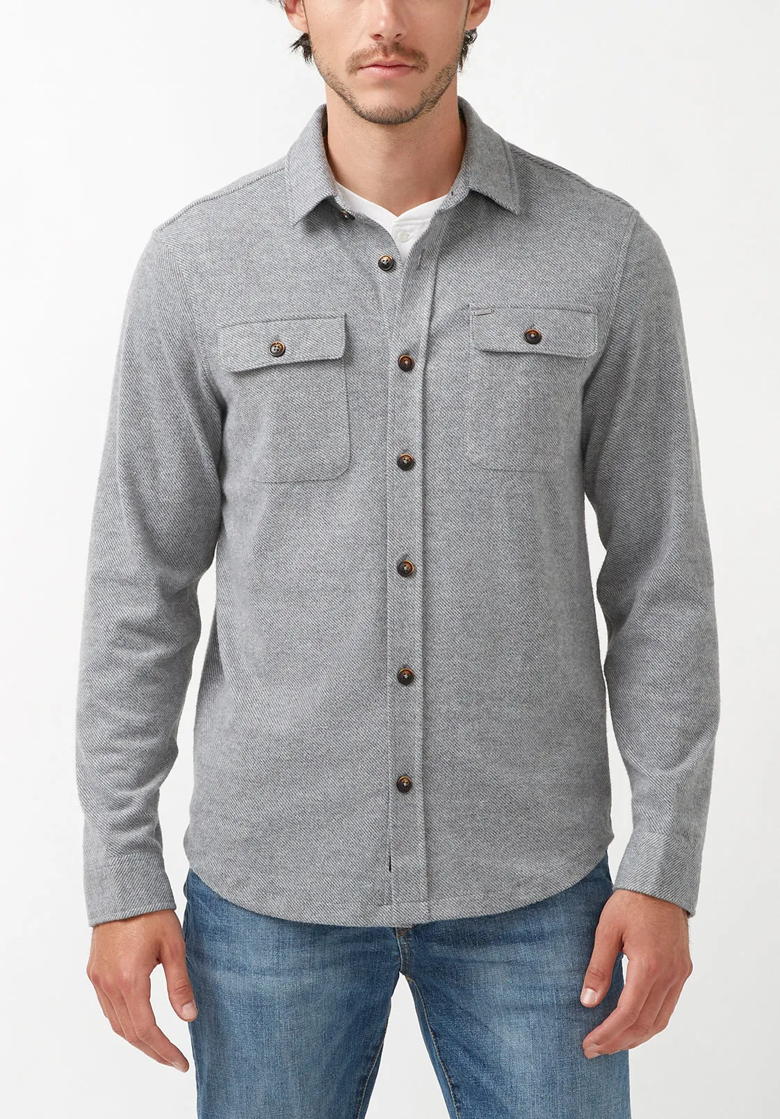 Sigge Men's Blanket Shirt in Grey - BM24307 sold by Buffalo Jeans