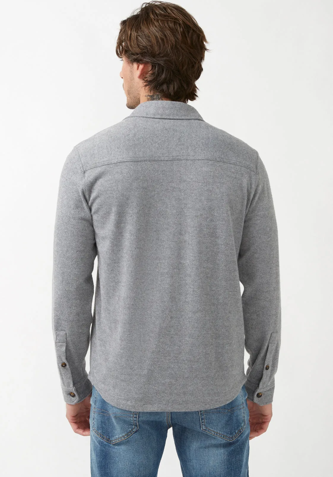 Sigge Men's Blanket Shirt in Grey - BM24307 sold by Buffalo Jeans product image thumbnail 3