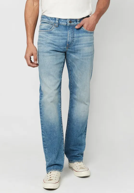 Relaxed Straight Driven Men's Jeans in Sanded Blue - BM22750 sold by Buffalo Jeans