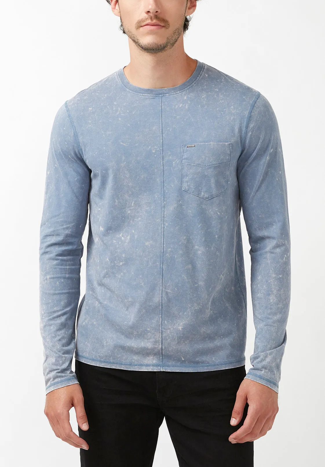 Kahel Men's Long Sleeve Top in Mirage Blue - BM24188 sold by Buffalo Jeans