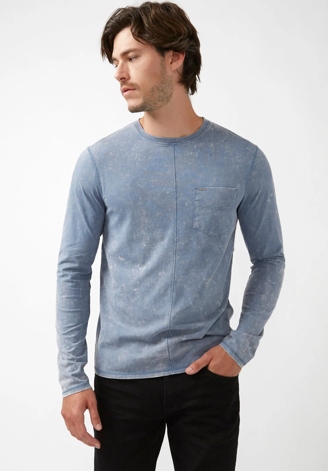 Kahel Men's Long Sleeve Top in Mirage Blue - BM24188 sold by Buffalo Jeans product image thumbnail 3