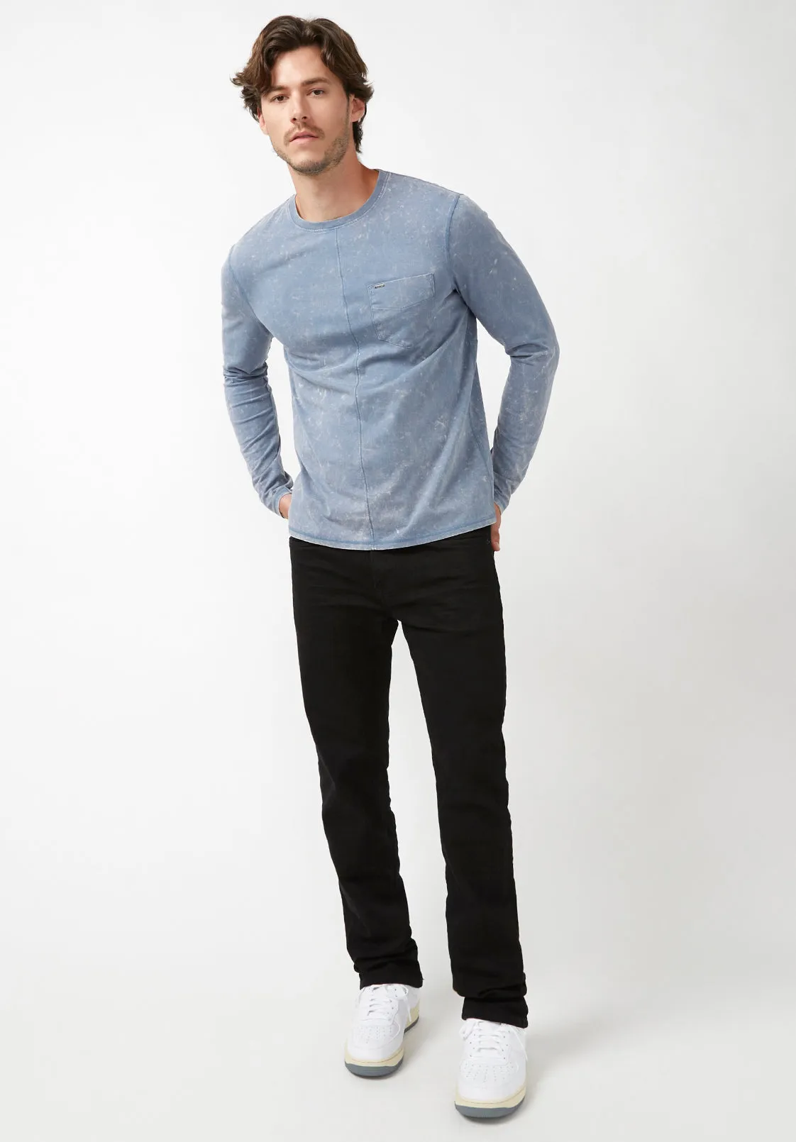 Kahel Men's Long Sleeve Top in Mirage Blue - BM24188 sold by Buffalo Jeans product image thumbnail 4