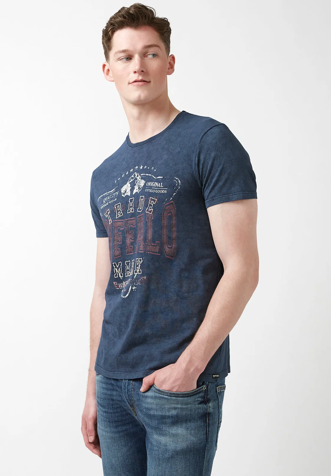 Tabess Men’s T-shirt in Dark Blue - BM24174 sold by Buffalo Jeans product image thumbnail 3