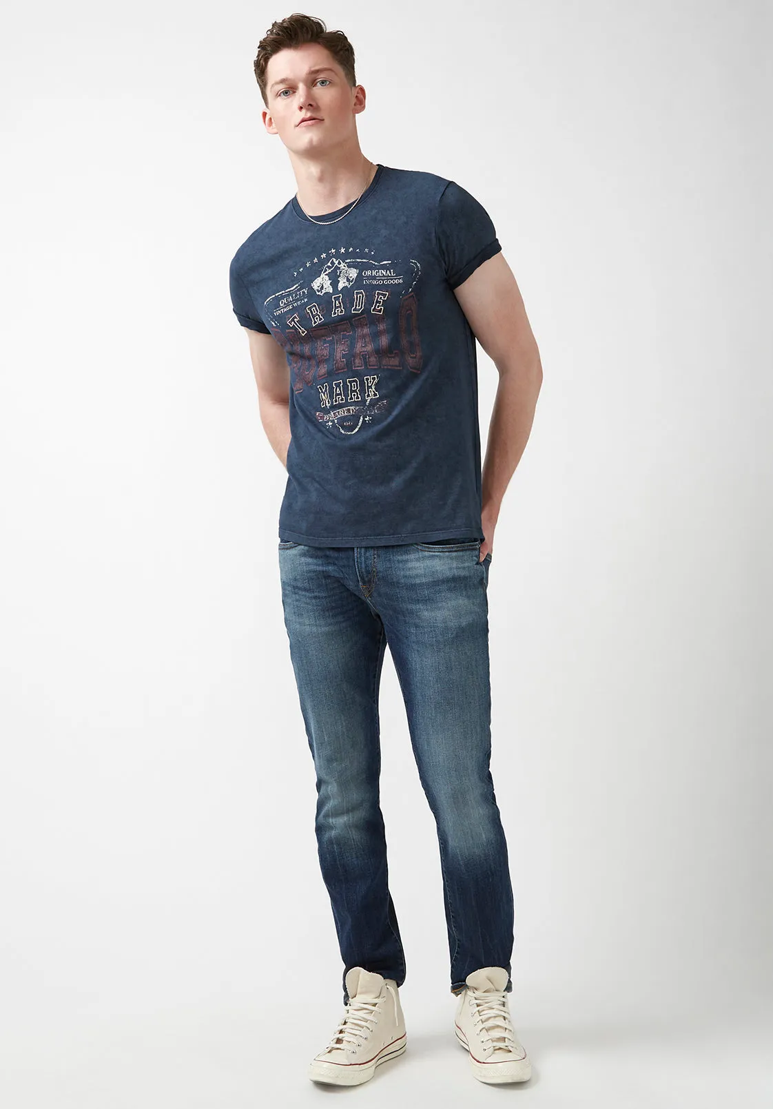 Tabess Men’s T-shirt in Dark Blue - BM24174 sold by Buffalo Jeans product image thumbnail 5