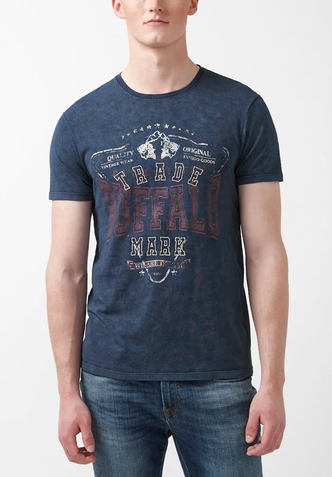 Tabess Men’s T-shirt in Dark Blue - BM24174 sold by Buffalo Jeans