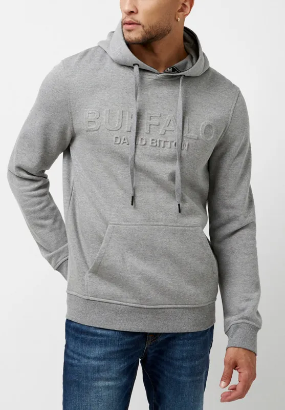 Fadol Men's Embossed Logo Hooded Sweatshirt, Light Heather Grey - BPM13610V sold by Buffalo Jeans