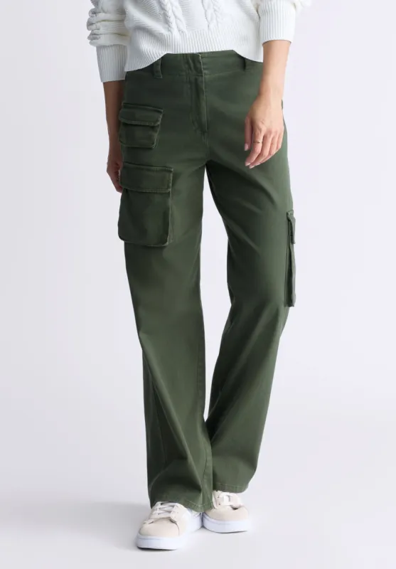 Fellie Women's Cargo Pants, Dark Green - WB0008F sold by Buffalo Jeans