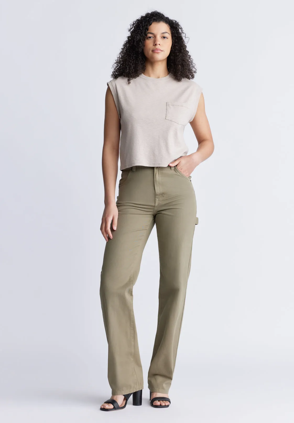 Super High-Rise Loose Straight Jane Women's Pants, Olive Green - BL15966 sold by Buffalo Jeans product image thumbnail 4