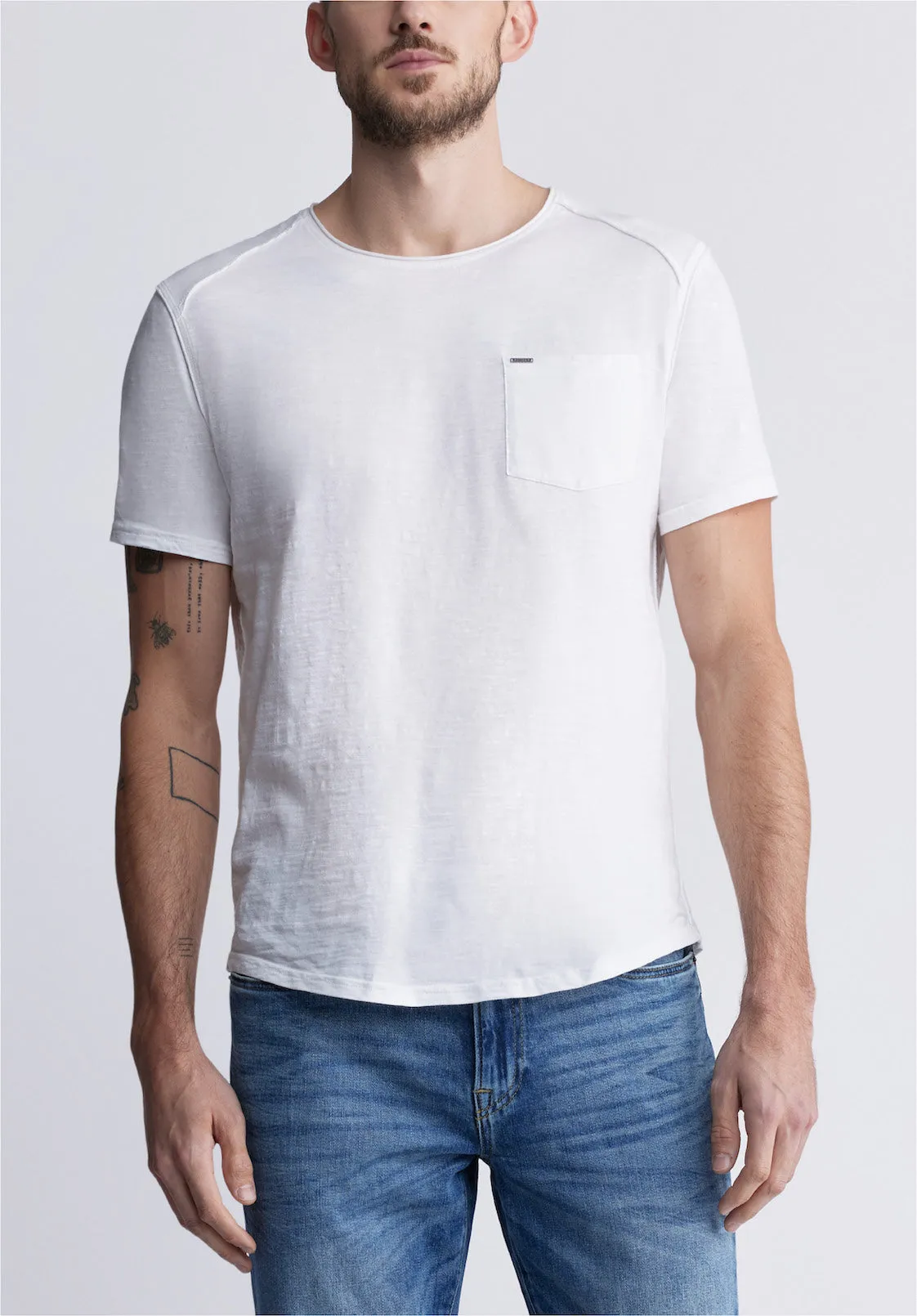 Kamizo Men's Pocket T-shirt in White - BM24346 sold by Buffalo Jeans