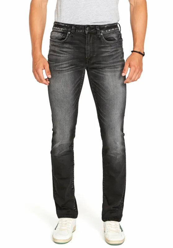 Slim Ash Men's Jeans in Dark and Sanded Black - BM22597 sold by Buffalo Jeans