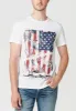 Tacio Men's Banner Wave Americana T-Shirt in White - BM23762 sold by Buffalo Jeans