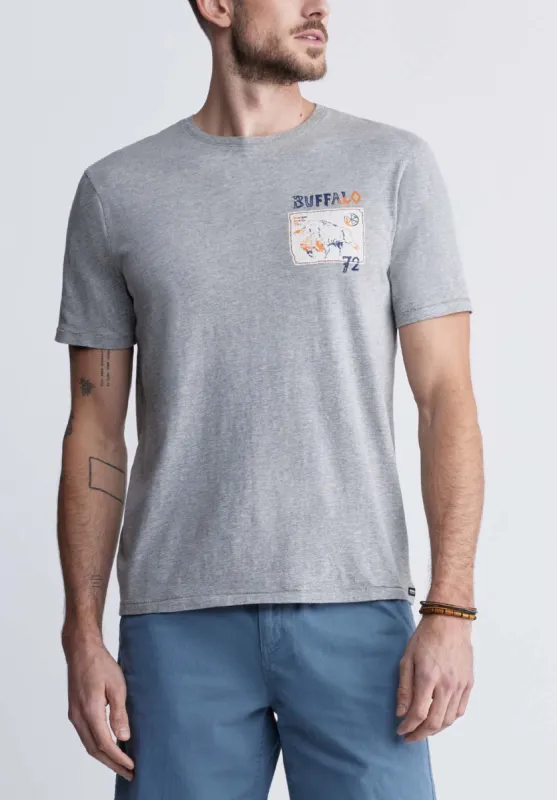 Tosim Men's Graphic T-shirt in Heather Grey - BM24329 sold by Buffalo Jeans