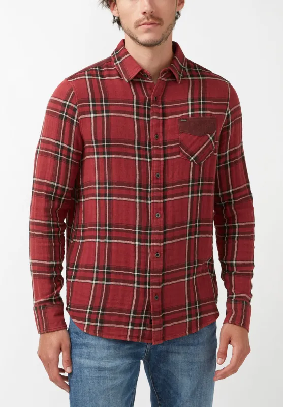 Sujay Men's Long-Sleeve Shirt in Red Plaid - BM24117 sold by Buffalo Jeans