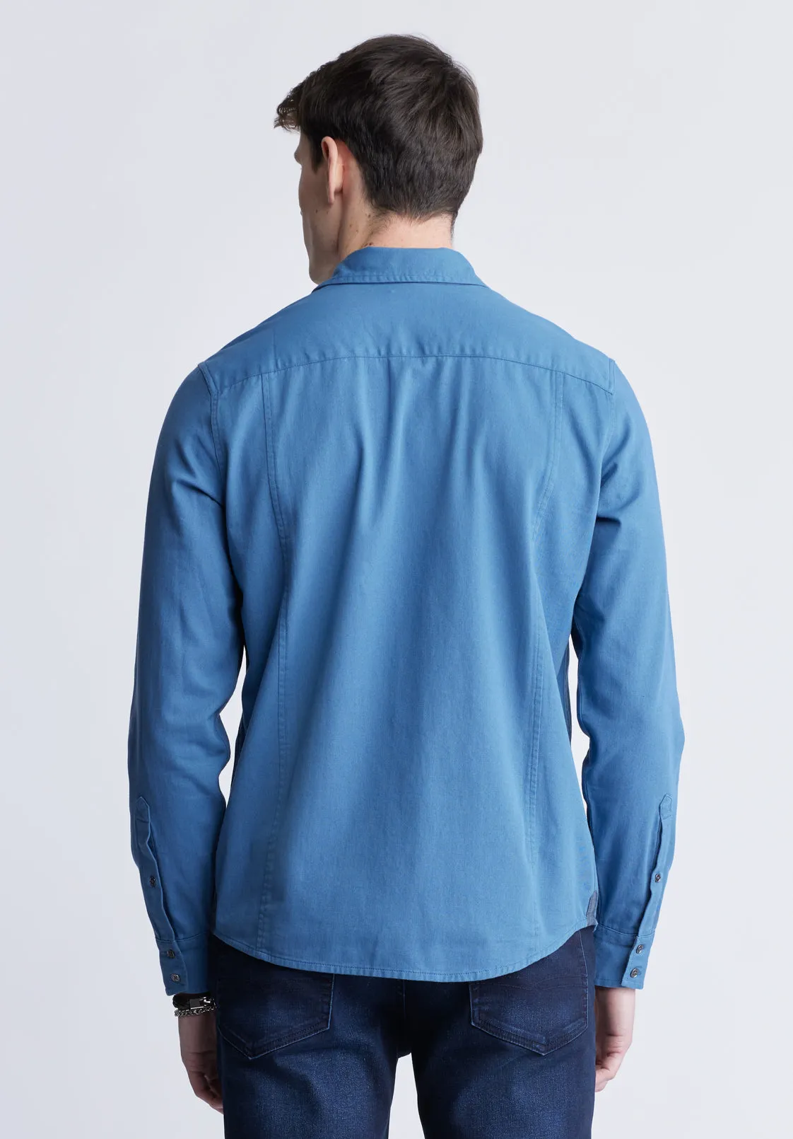 Sagrani Men's Long Sleeve Shirt, Blue - BM24403 sold by Buffalo Jeans product image thumbnail 4