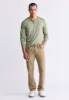 Kaduk Men's Long-Sleeve Burnout Henley Top, Army Green - BM24237 sold by Buffalo Jeans