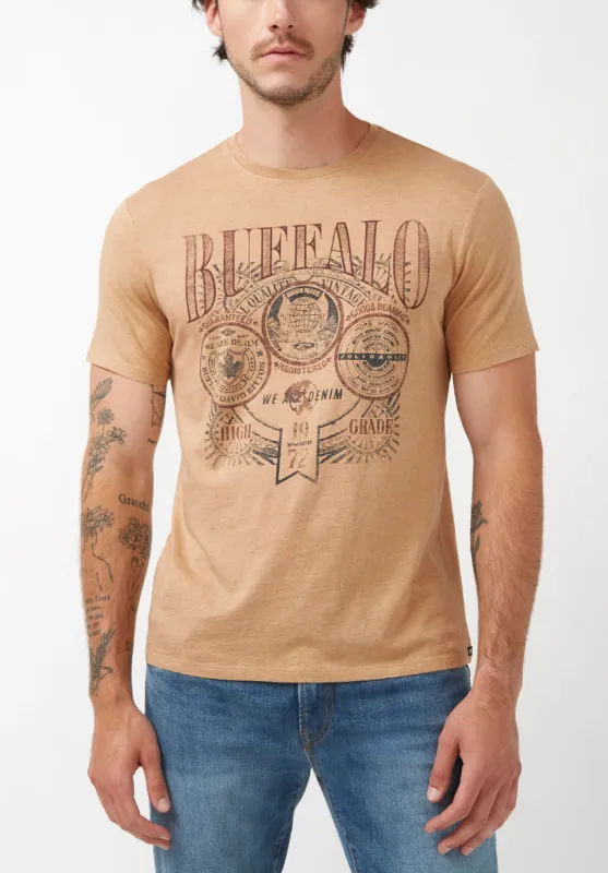 Talles Men's Graphic T-Shirt in Tan - BM24260 sold by Buffalo Jeans