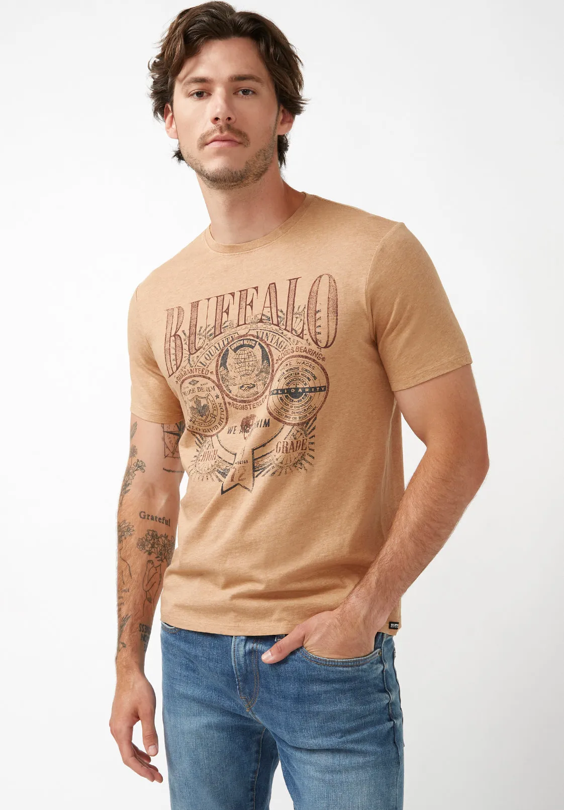Talles Men's Graphic T-Shirt in Tan - BM24260 sold by Buffalo Jeans product image thumbnail 4