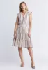 Livia Women’s Striped Midi Dress in Beige & Pink - WD0034P sold by Buffalo Jeans