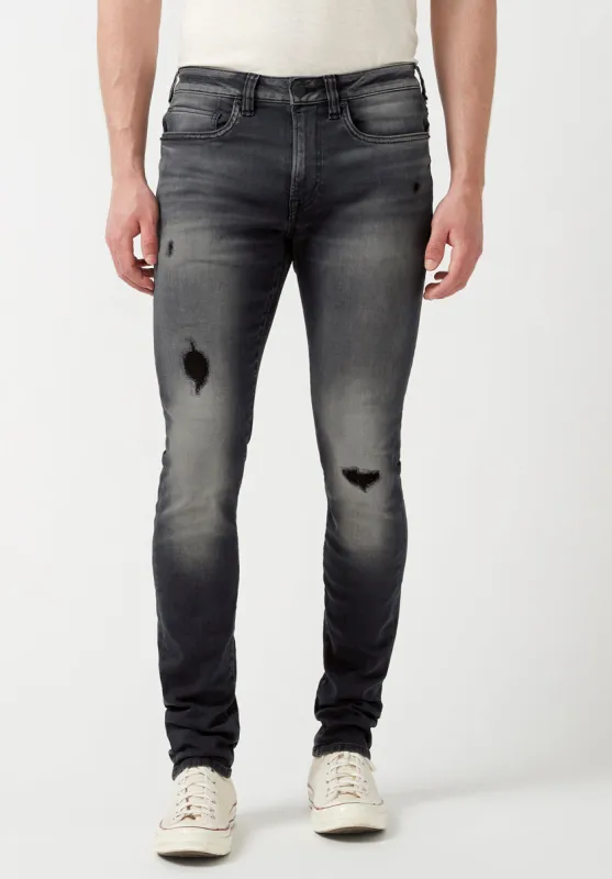 Skinny Max Men's Jeans in Distressed Black - BM22895 sold by Buffalo Jeans