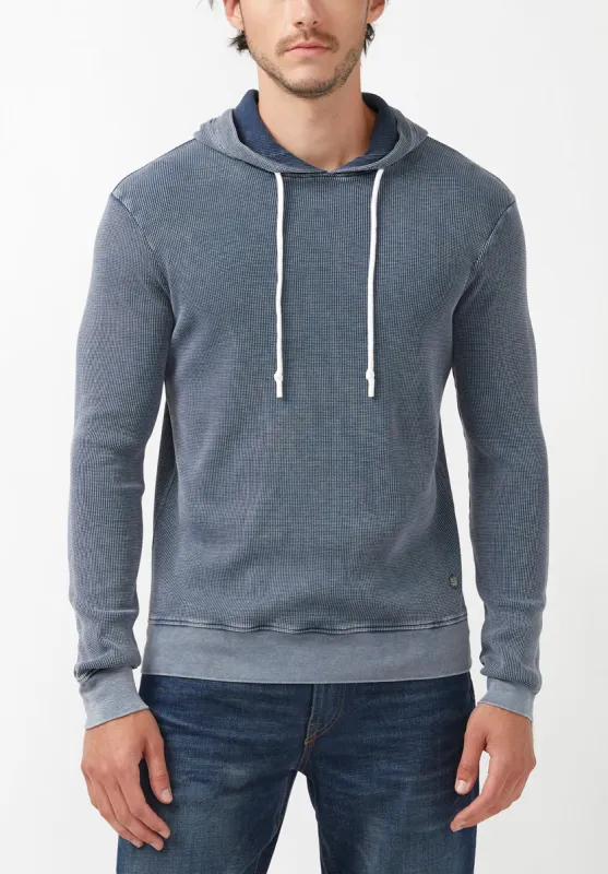 Kisamo Men's Light Weight Hoodie in Mood Blue - BM24028 made by Buffalo David Bitton