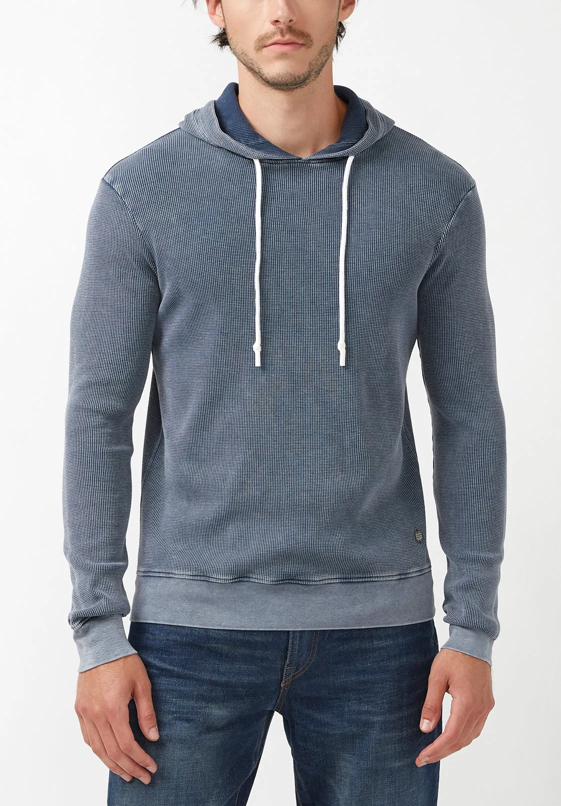 Kisamo Men's Light Weight Hoodie in Mood Blue - BM24028 sold by Buffalo Jeans