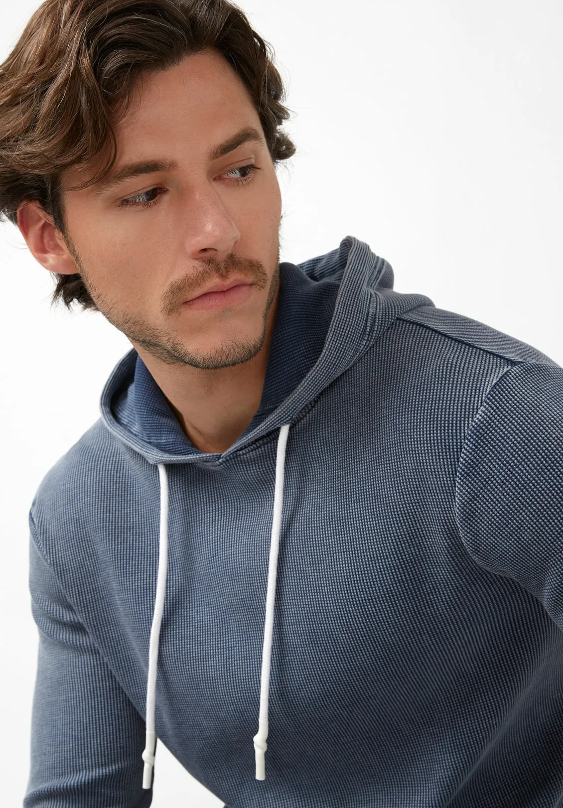 Kisamo Men's Light Weight Hoodie in Mood Blue - BM24028 sold by Buffalo Jeans product image thumbnail 4