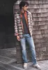 Sacket Men’s Hoodie Shacket in Grey Fern Plaid - BM24151 sold by Buffalo Jeans