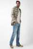 Sacket Men’s Hoodie Shacket in Grey Fern Plaid - BM24151 sold by Buffalo Jeans