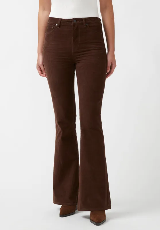 Joplin High Rise Flare Women's Corduroy Pants in Brown - BL15940 sold by Buffalo Jeans