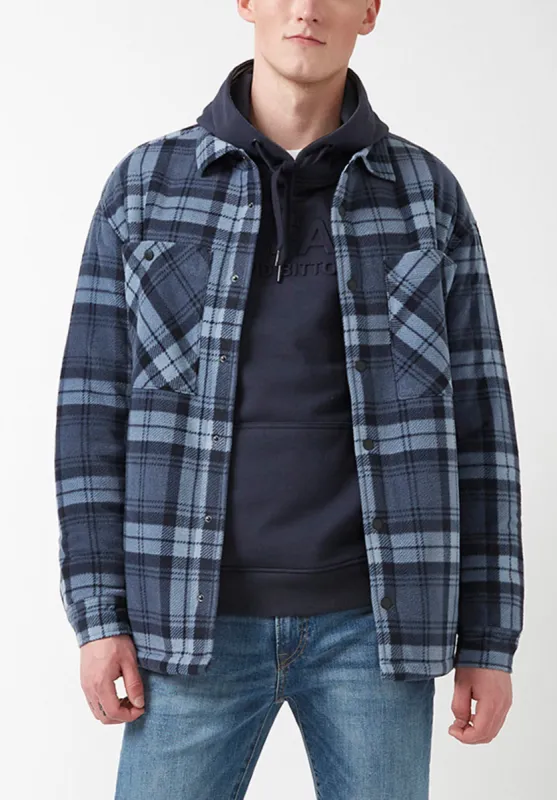 Sandis Fleece Shacket in Mirage Plaid - BPM14426 sold by Buffalo Jeans