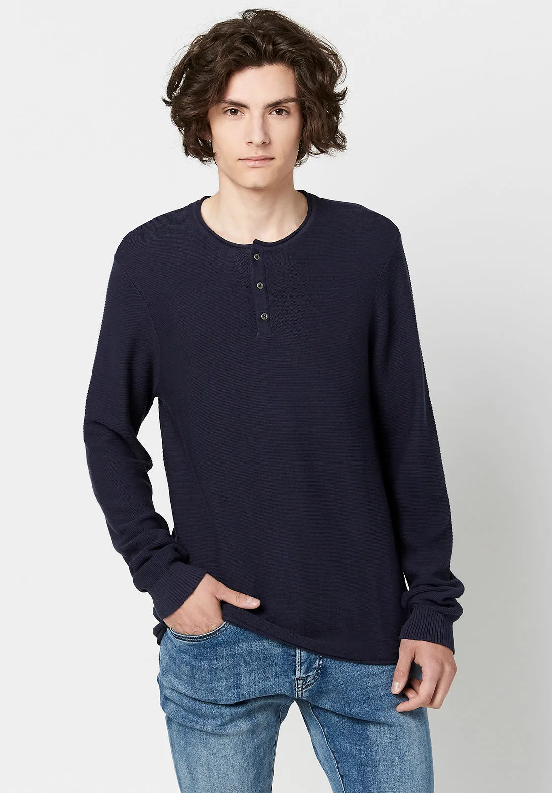 Wamill Cotton Henley - BM23691 sold by Buffalo Jeans