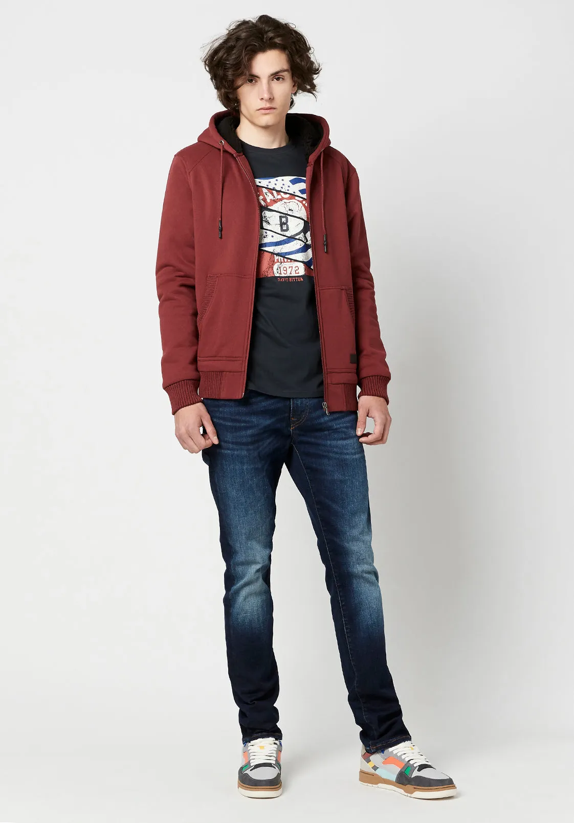 Fleece & Sherpa Fasox Hoodie - BM23800 sold by Buffalo Jeans product image thumbnail 4