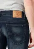 Slim Boot King Men's Jeans in Whiskered and Sanded Dark Blue - BM22675 sold by Buffalo Jeans