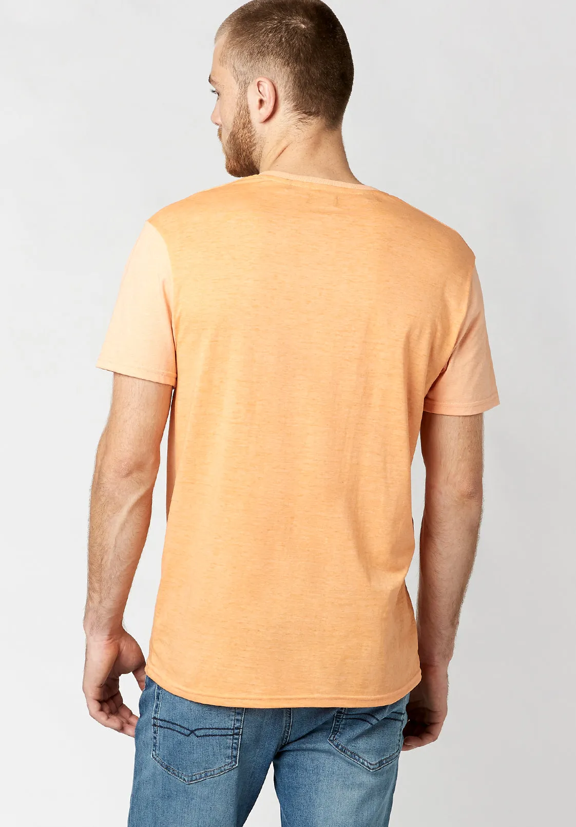 Kaddy Men's T-Shirt with Tonal Trim in Coral - BM23555 sold by Buffalo Jeans product image thumbnail 2