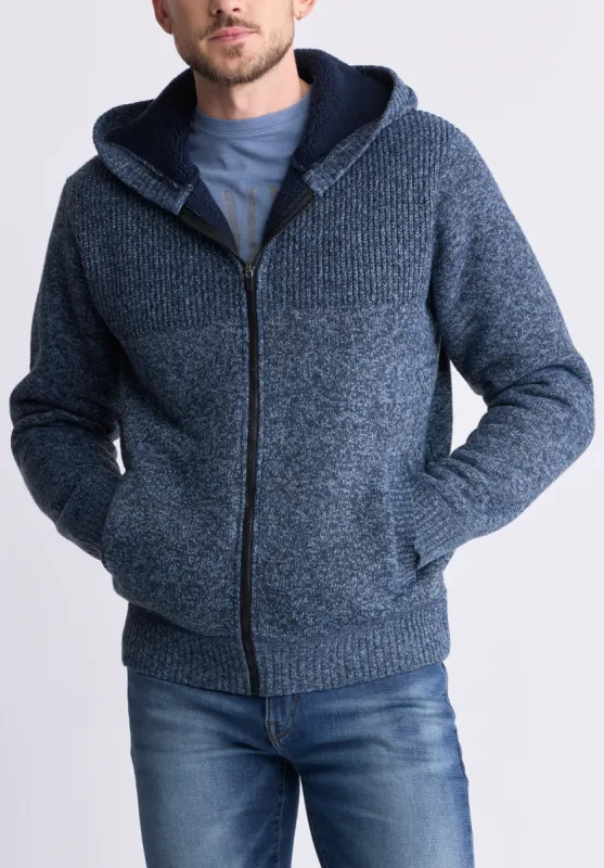 Walmick Men's Full-Zip Knit Hoodie with Sherpa Lining, Mirage Blue - BM24477 sold by Buffalo Jeans