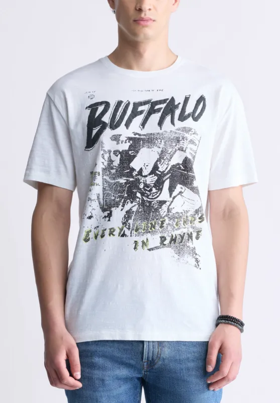 Tang Men's Short-Sleeve Graphic T-Shirt, White - BM24467 made by Buffalo Jeans