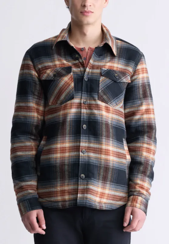 Jalika Men's Plaid Shacket with Sherpa Lining, Black & Brown - BM24447 sold by Buffalo Jeans