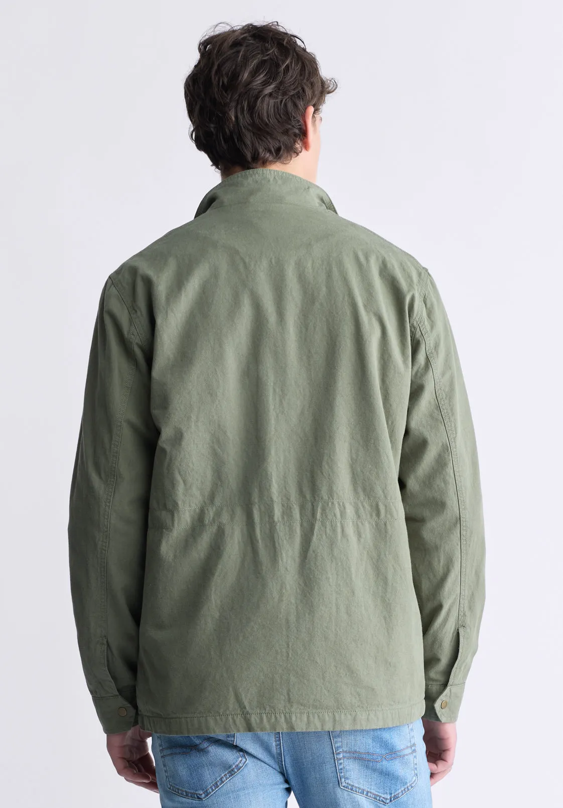 Jafom Men's Utility Jacket with Pockets, Army Green - BM24445 sold by Buffalo Jeans product image thumbnail 5