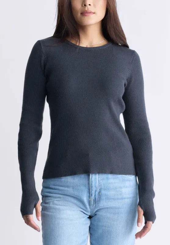 Zoella Women's Close-Fit Ribbed Sweater Top, Raven Grey - SW0098F sold by Buffalo Jeans